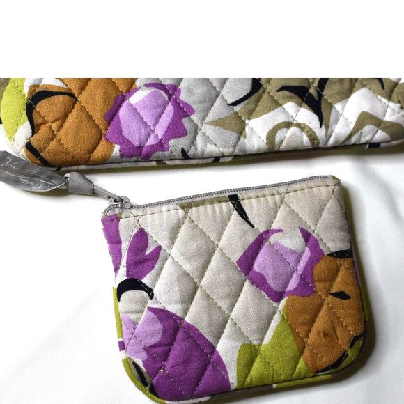 Vera Bradley Retired Portobella Road 2 Makeup/Coin/ID/ Misc, Zip Trendy Mod Bags - Picture 3 of 6